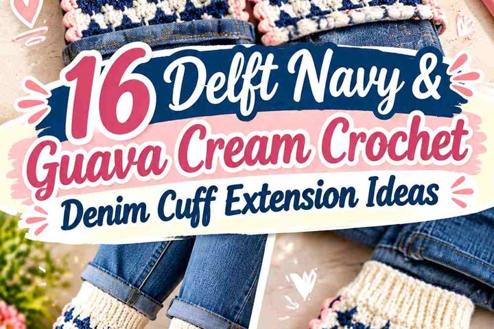 Delft Navy & Guava Cream Crochet Denim Cuff Extension Ideas