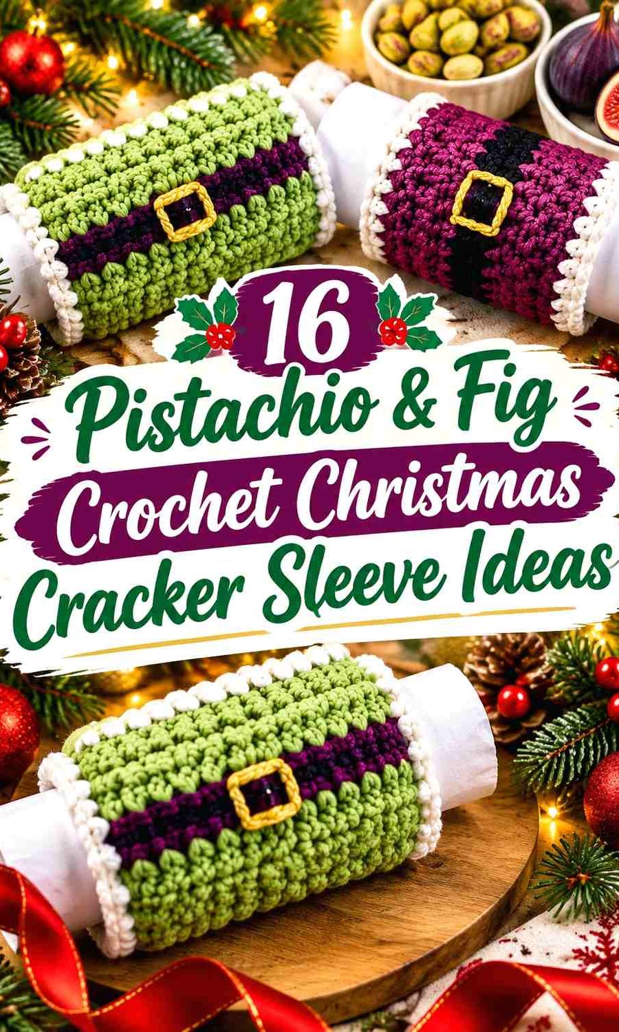 16 Pistachio & Fig Crochet Christmas Cracker Sleeve Ideas