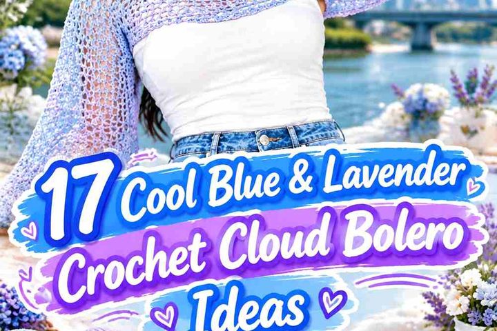 17 Cool Blue & Lavender Crochet Cloud Bolero Ideas