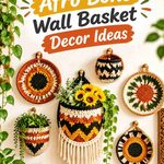 Crochet Afro Boho Wall Basket Decor Ideas With Earthy Color Schemes