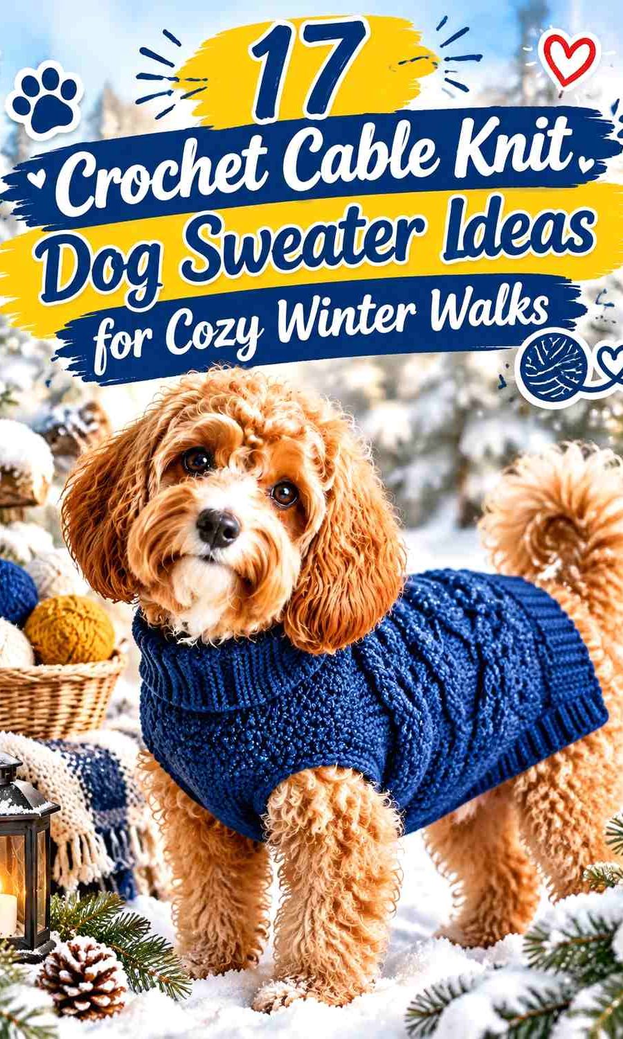 Crochet Cable Knit Dog Sweater Ideas for Cozy Winter Walks