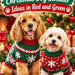 Crochet Christmas Dog Sweater Ideas in Red and Green