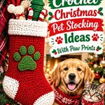 Crochet Christmas Pet Stocking Ideas With Paw Prints