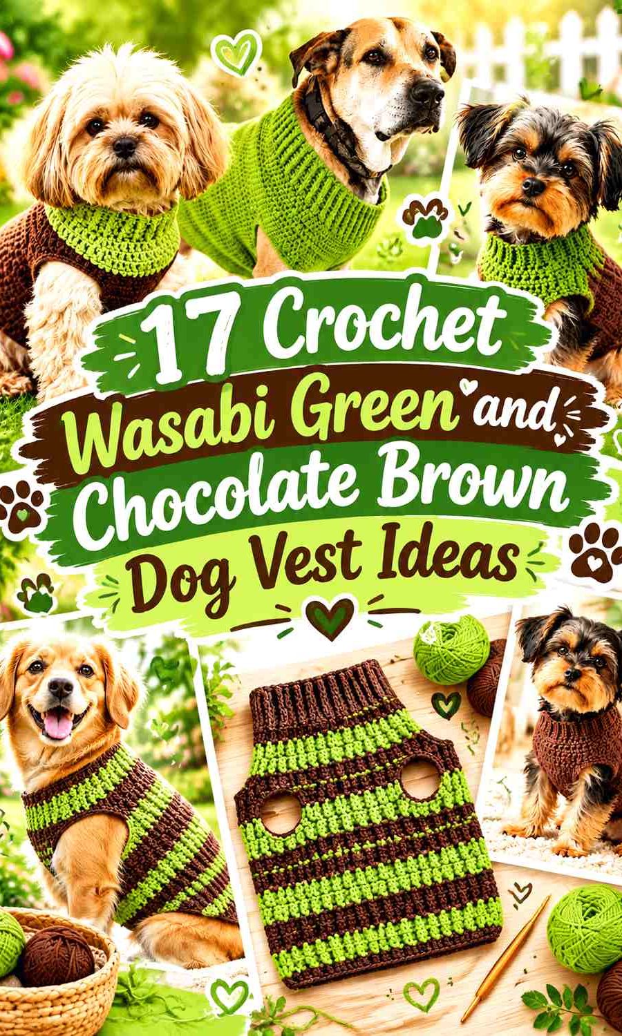 Balance Wasabi Green and Chocolate Brown Across the Dog Vest
