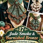 Jade Smoke & Burnished Bronze Crochet Victorian Cravat Ideas