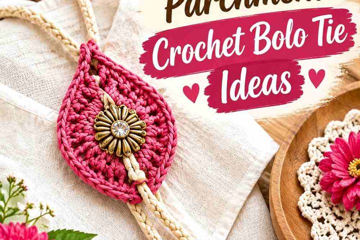 17 Raspberry Pink & Parchment Crochet Bolo Tie Ideas