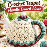 Seafoam & Brick Red Crochet Teapot Handle Guard Ideas