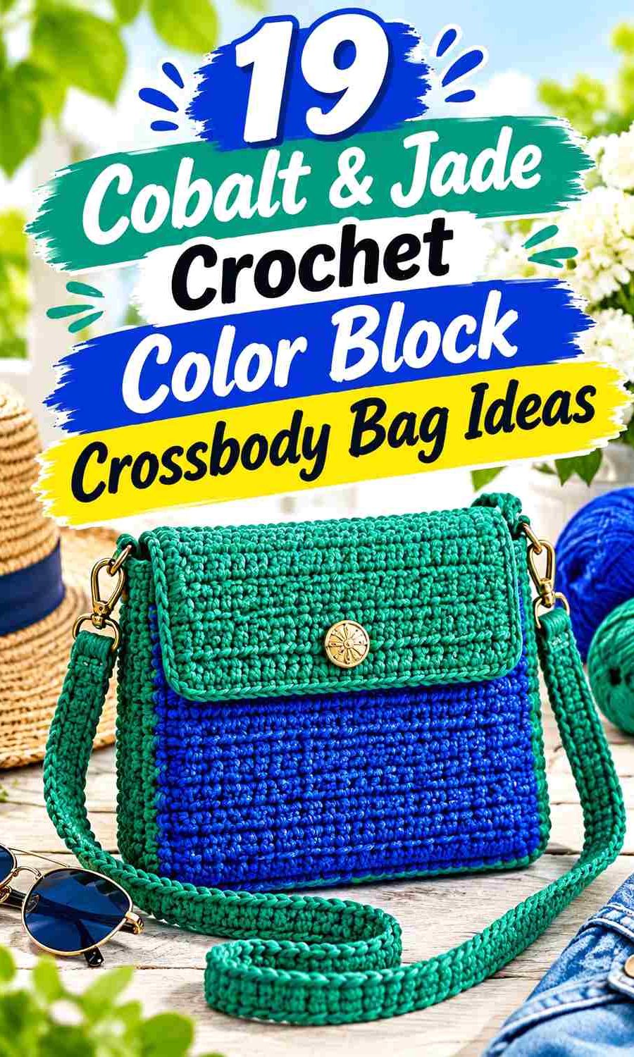 19 Cobalt & Jade Crochet Color Block Crossbody Bag Ideas