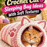 Crochet Cat Sleeping Bag Ideas With Soft Textures