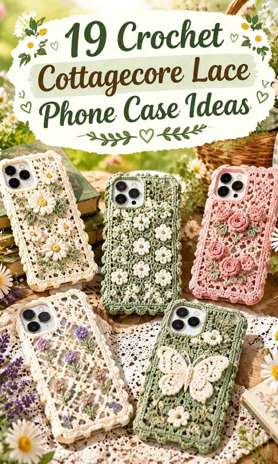 Crochet Cottagecore Lace Phone Case Ideas