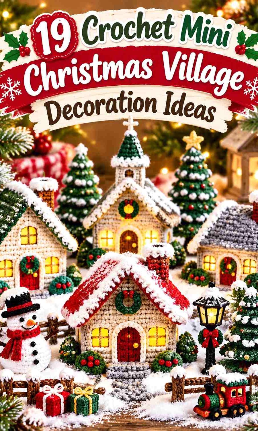 Crochet Mini Christmas Village Decoration Ideas