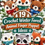 Crochet Winter Forest Animal Finger Puppet Ideas with Cozy Color Schemes