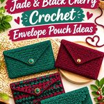 19 Jade & Black Cherry Crochet Envelope Pouch Ideas