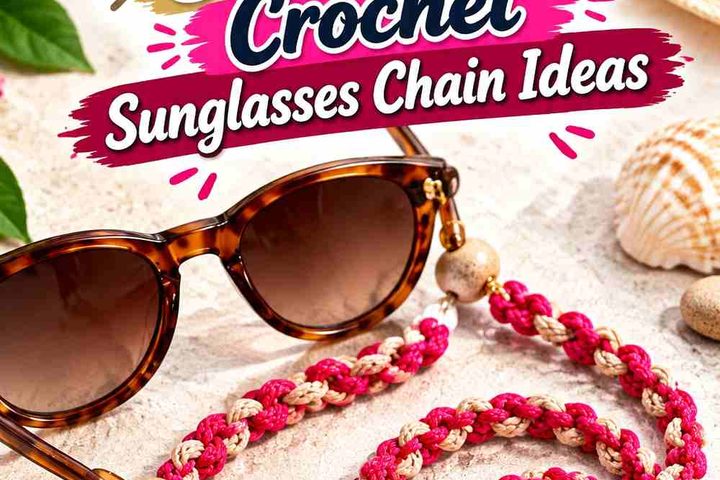 19 Raspberry & Sandstone Crochet Sunglasses Chain Ideas