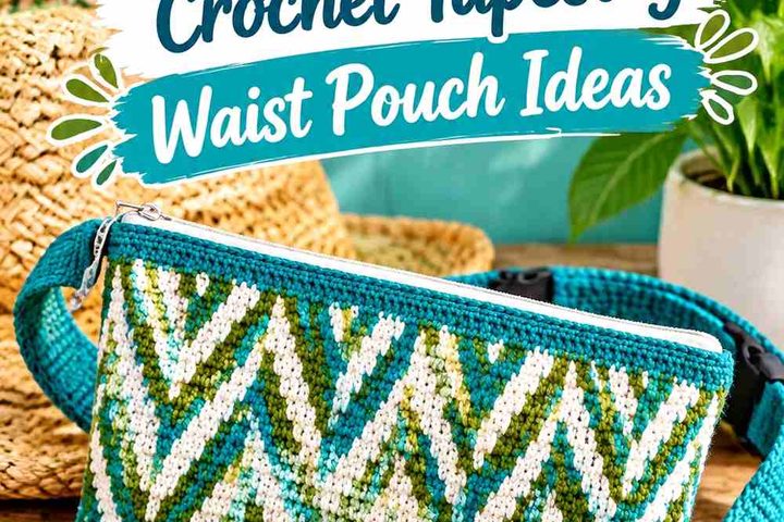 19 Turquoise & Olive Crochet Tapestry Waist Pouch Ideas