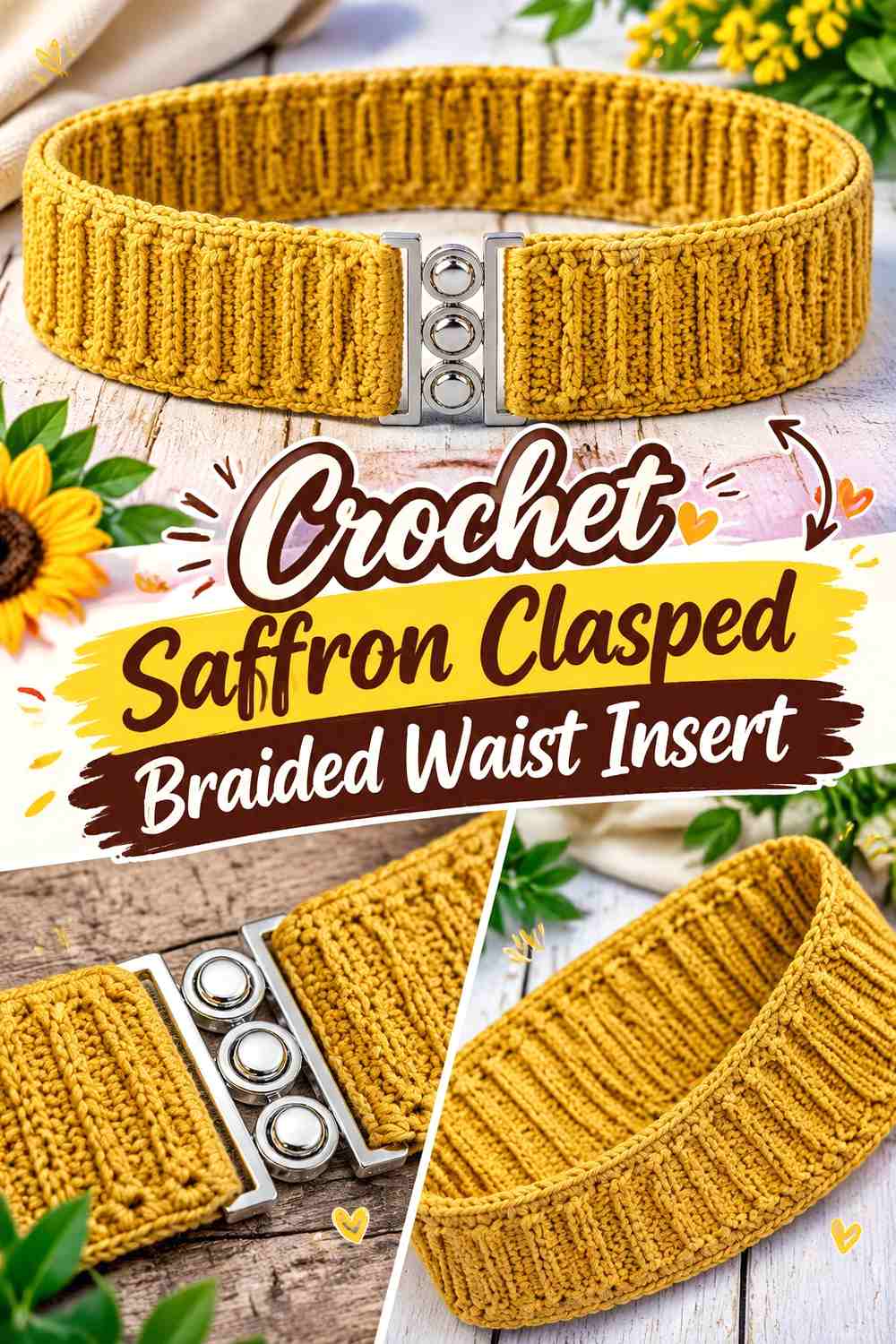 Crochet Saffron Clasped Braided Waist Insert