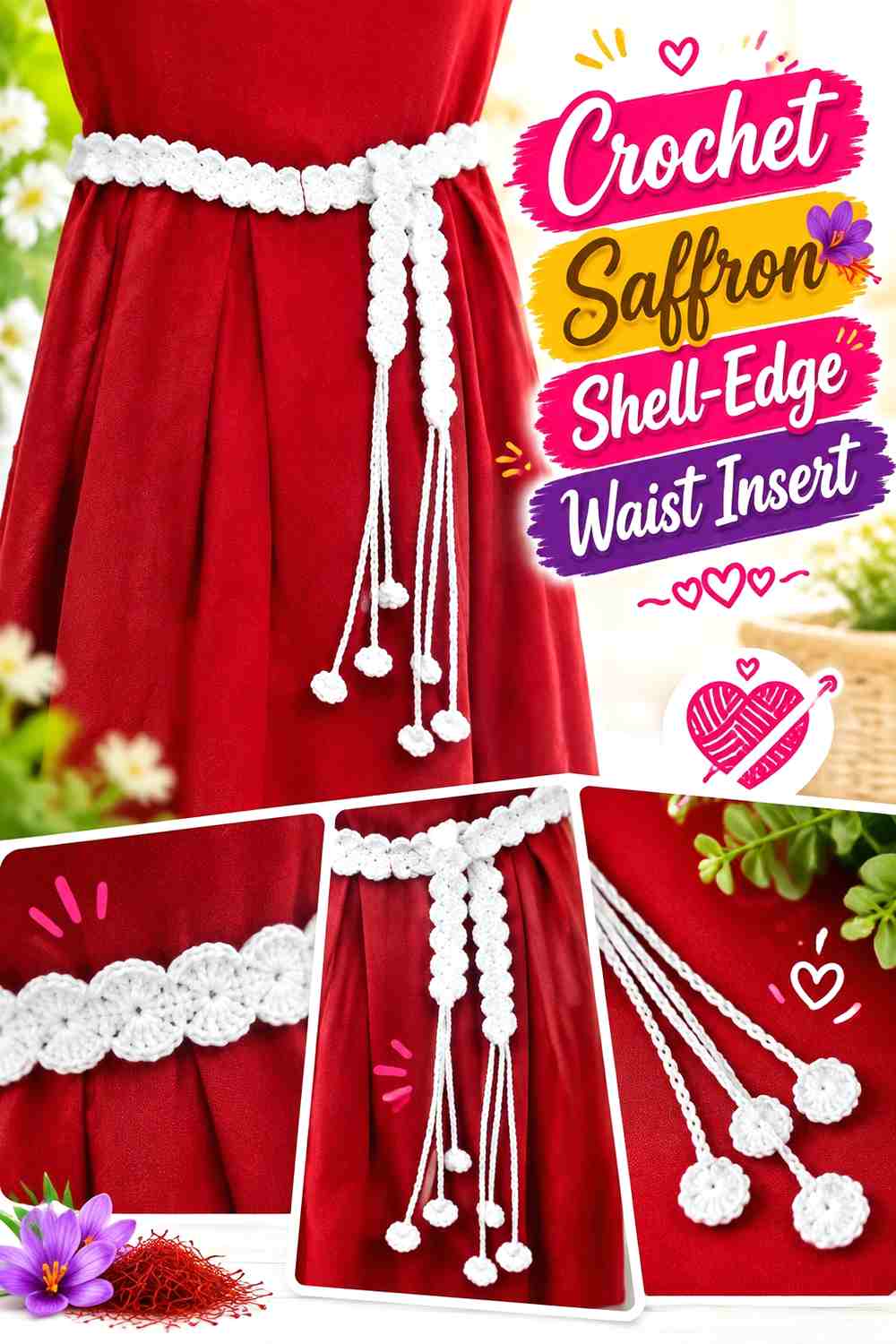 Crochet Saffron Shell-Edge Waist Insert